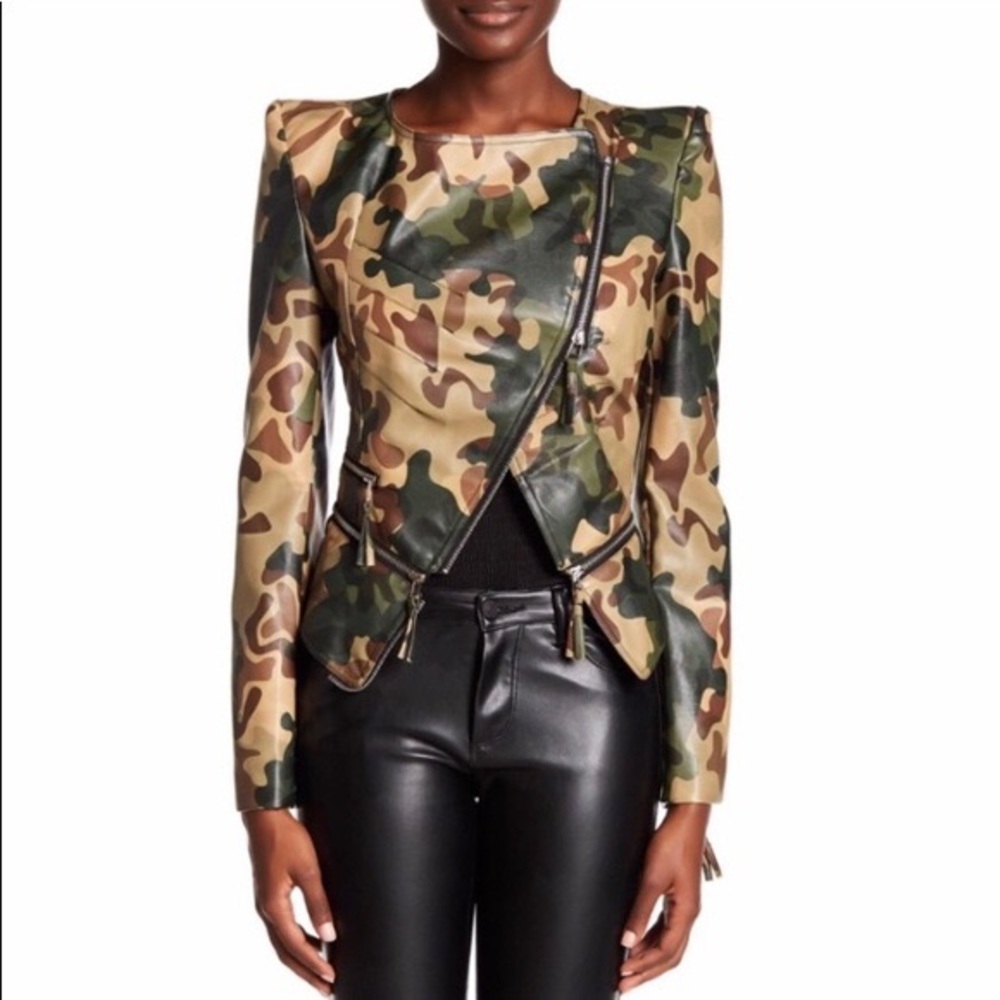 TOV vegan leather camp moto jacket - Picture 2 of 7